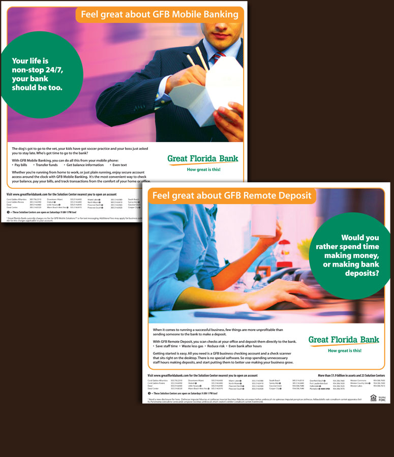 Great Florida Bank Mobile Banking ads